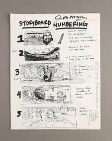 GLADIATOR - Ridley Scott’s Proposed Rhino Sequence Printed Storyboards