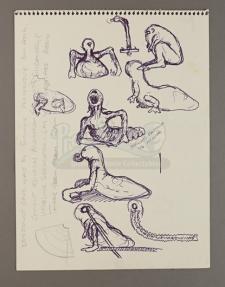STAR WARS: EPISODE IV - A NEW HOPE - Hand-Drawn Cantina Crawling Alien Sketch by Phil Tippett