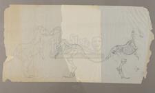 STAR WARS: EPISODE V – THE EMPIRE STRIKES BACK - Hand-Drawn Tauntaun Skeleton Drawings by Phil Tippett