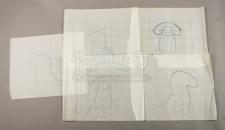STAR WARS: EPISODE V – THE EMPIRE STRIKES BACK - Phil Tippett’s Hand-Drawn Tauntaun Head Drafting