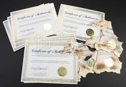 S2E19 - Critical Film Studies: Abed Nadir's (Danny Pudi) Burned Pulp Fiction Briefcase Certificate of Authenticity