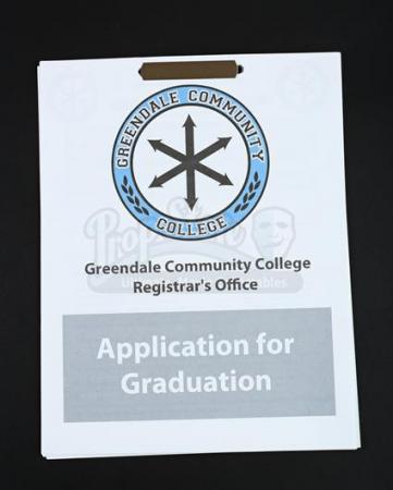 S4E03 - Advanced Introduction to Finality: Jeff Winger's (as portrayed by Joel McHale) Application for Graduation