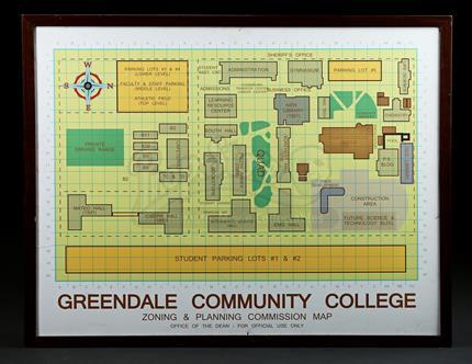 Various Episodes: Dean Pelton's (as portrayed by Jim Rash) Greendale Zoning and Planning Map