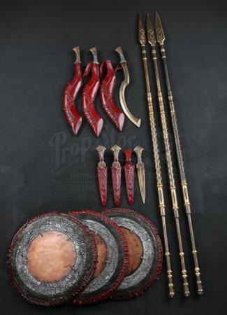 Three Set's Army Swords, Shields, and Daggers