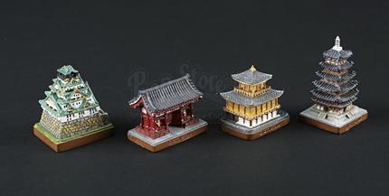 Four Miniature Pagoda Statuettes