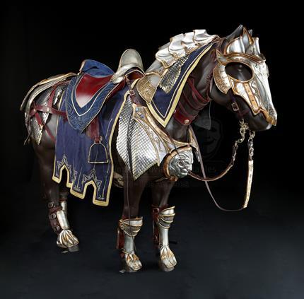 King Llane's (Dominic Cooper) Horse Armor on Stand-in Horse