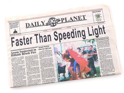 LOIS & CLARK: THE NEW ADVENTURES OF SUPERMAN (1993 - 1997) - ‘Faster Than Speeding Light!’ Daily Planet Newspaper