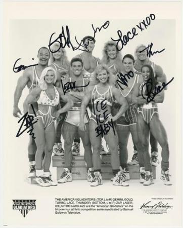 AMERICAN GLADIATORS (1989 - 1997) - Autographed Cast Photo