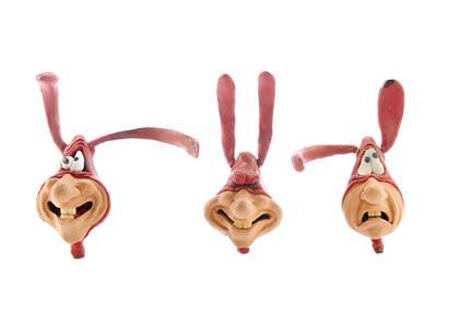 DOMINO'S PIZZA COMMERCIALS (1980s) - Three Noid Puppet Claymation Heads