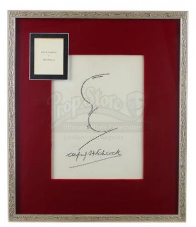 Alfred Hitchcock Presents 1955 1960 1960 1962 Framed Alfred Hitchcock Autograph And Signature Profile Caricature Current Price 5000
