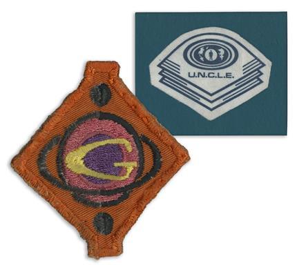 THE MAN FROM U.N.C.L.E (1964 - 1968) OUR MAN FLINT (1966) / LAND OF THE GIANTS (1968 - 1970) - U.N.C.L.E Crew Uniform Patch and Spindrift Insignia Patch